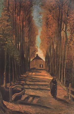 Vincent Van Gogh Avenue of Poplars in Autumn (nn04)